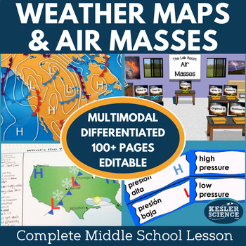 Preview of Weather Maps and Air Pressure Complete 5E Lesson Plan