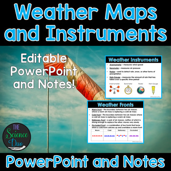 Preview of Weather Maps and Instruments - PowerPoint and Notes