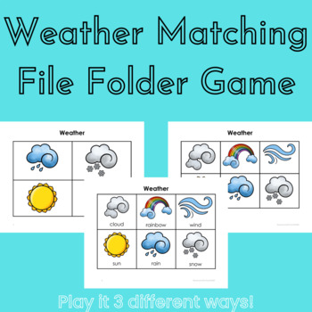 Preview of Weather Matching Game