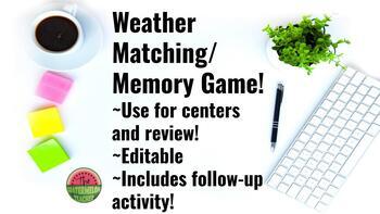 Preview of Weather Matching and Memory Game!