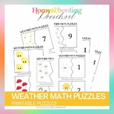 Weather Math Puzzles for Math Centers