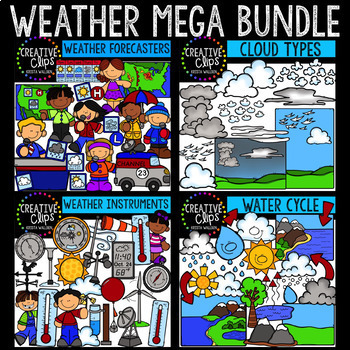 Preview of Weather Clipart Mega Bundle {Creative Clips Clipart}