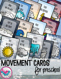 Weather Movement Cards for Preschool and Brain Break Trans