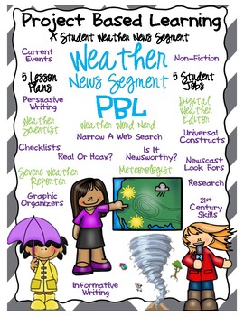 Preview of Weather News Segment PBL (5 student job packets, 25 lesson plans)