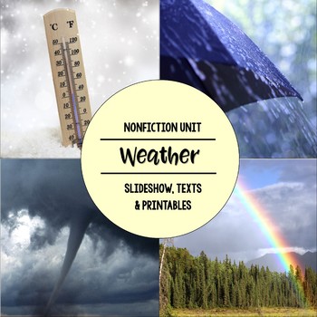 Preview of Weather Nonfiction Close Reading & Visual Vocabulary Unit