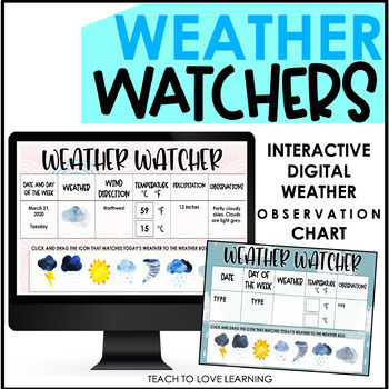 Weather Observation Chart Digital ┃Distance Learning by Teach to Love ...