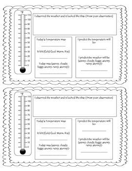 Weather Observation Journal By Teach Techy Now 