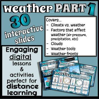 Preview of Weather PART 1 - DISTANCE & ONLINE LEARNING