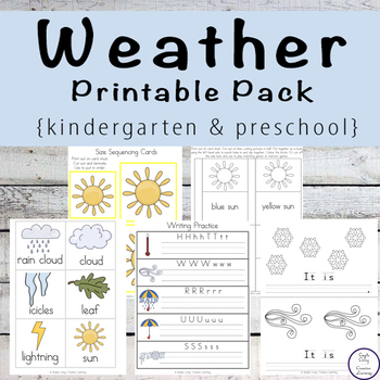 Preview of Weather Printable Pack {Preschool & Kindergarten}