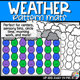 Preschool Rain Activities - Math AB Pattern Mats - Weather