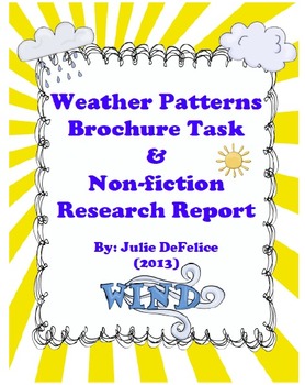 Preview of Weather Patterns Brochure and Non-Fiction Research (CCSS Aligned)