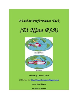 Preview of Weather Performance Task:  El Nino PSA