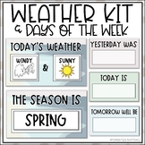 Weather Pieces | Today is... | Days of the Week Cards | Editable