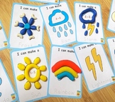 Weather Play Dough Mats, Printable Play Doh, Fine Motor Skills.