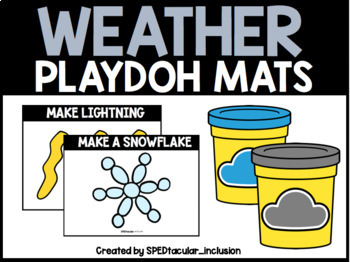 Preview of Weather Playdoh Mats-Color and Black&White