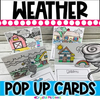Preview of 10 Weather Pop-Up Cards | Weather Activity | Weather Craft | Reading or Writing