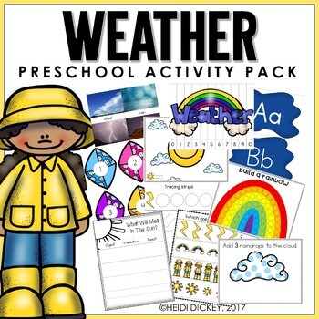 Preview of Preschool: Weather Theme Learning Pack