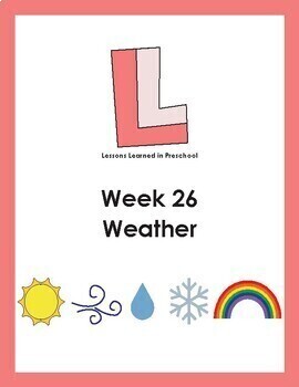 Preview of Weather Preschool Lesson Plan