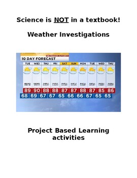 Preview of Weather Project Based Learning Activities