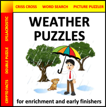 Preview of Weather Puzzles - science enrichment for early finishers
