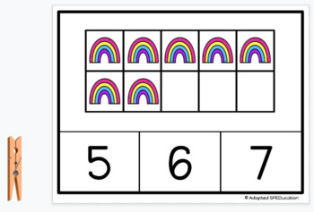 Preview of Weather- Rainbow- Tens Frames- Clip Cards- Google Slides Activities