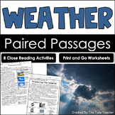 Weather Reading Comprehension Paired Passages Close Readin