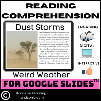 Preview of Weather Reading Comprehension for Google Slides