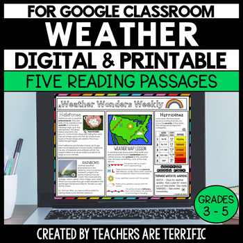 Weather Reading Passages - Digital & Printable by Teachers Are Terrific