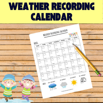 Preview of Weather Recording Calendar Science TEKS K.4C  1.4C 2.4A 2.8A 3.8A 4.8A