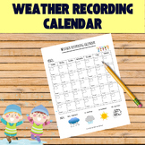 Weather Recording Calendar Science TEKS K.4C  1.4C 2.4A 2.