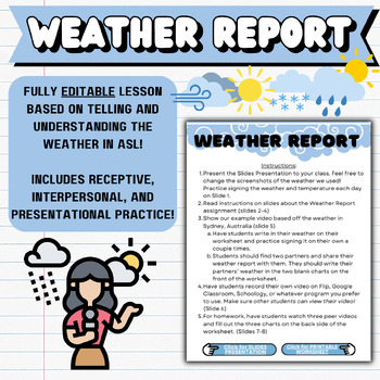 Preview of Weather Report Activity
