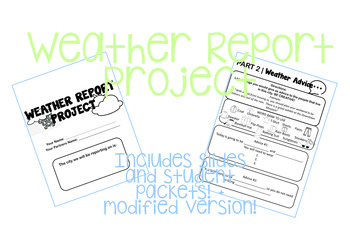 Weather Report Project! by Meghan Collins | TPT