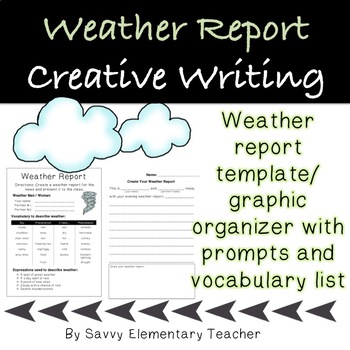 Preview of Weather Report Story Writing *Great for Drama or Oral Presentation Mark*