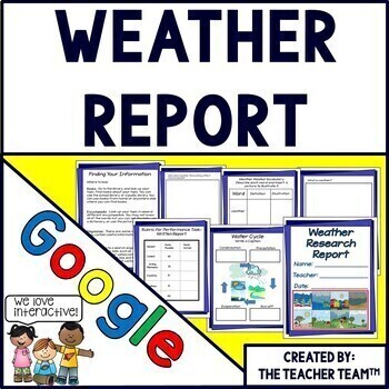 Weather Report | Weather Research Project | Google Classroom | Distance ...