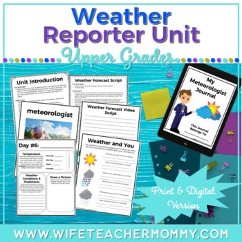 Preview of Weather Reporter Unit for Upper Grades (Digital & Print Versions)