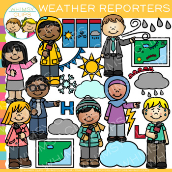 Preview of Weather Reporters Clip Art