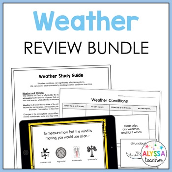 Preview of Weather Review Bundle | SOL 4.4