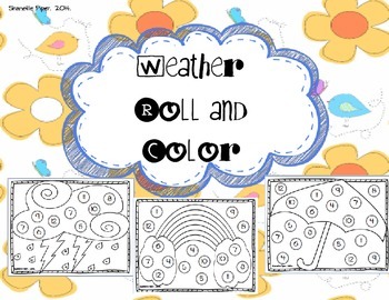 roll and color worksheets teaching resources teachers pay teachers