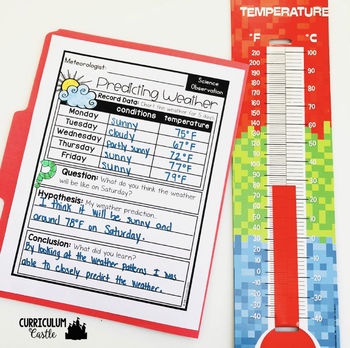 Weather Science Activites Folder by Curriculum Castle | TpT