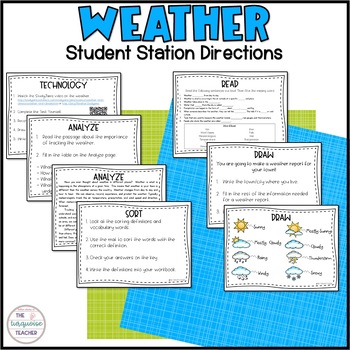 Weather Science Stations Centers Activities Third Grade Low Prep
