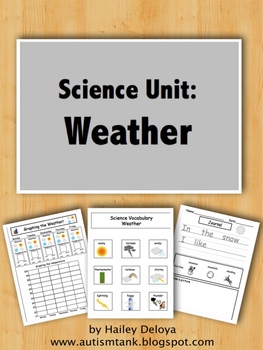Preview of Weather: Science Unit for Kids with Autism