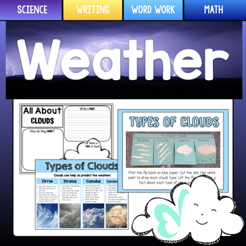 Preview of Weather - Science, Writing, Word Work, Reading, and Math for K-2