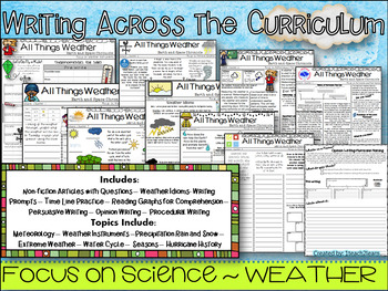 Preview of Weather - Science - Writing across the Curriculum - Reading Comprehension