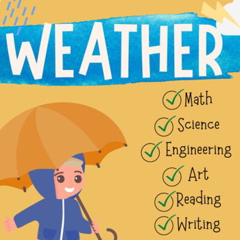 Preview of Weather Science and Math Activities for Literacy Centers and STEAM Challenge