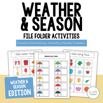 Preview of Weather & Season File Folder Activities