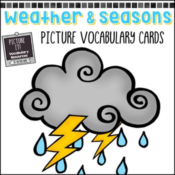 Preview of Weather & Seasons: Picture Vocabulary Cards