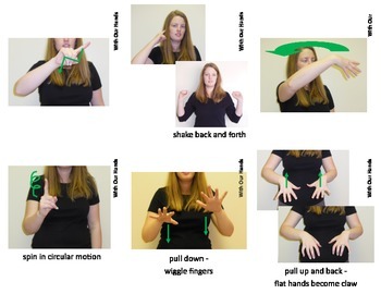 Preview of Weather & Seasons Sign Language (ASL) Vocabulary Cards