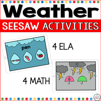 Preview of Weather Seesaw Digital Activities Distance Learning