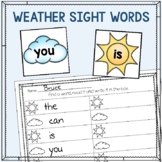 Weather Sight Words Literacy Center