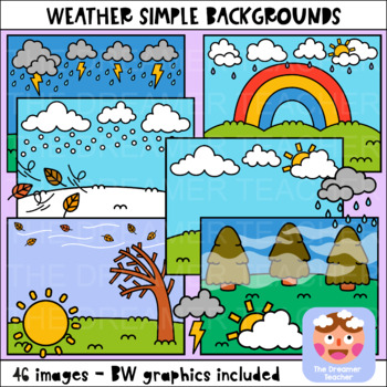 Preview of Weather Simple Backgrounds Clipart
